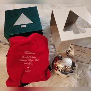 Wallace Silver Plated Sleigh Bell 28th edition 1998 Christmas Ornament